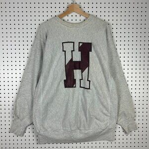 Harvard Reverse Weave‎ XL Crewneck Sweatshirt Champion Varsity 90s Heather Gray